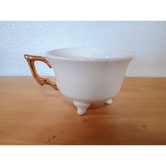 Creative Co-Op "Tired As A Mother" Funny Humor Footed Tea Cup w/ Gold Handle - Picture 3 of 5